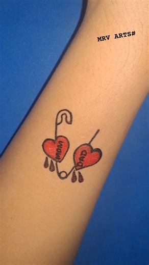 safety Pin use mom dad tattoo 🧷❤️👌 #tattoo #shorts #2t26 #viral #amazing