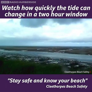 Following instances with people stuck in the sand, Cleethorpes Beach Safety released this film to highlight changes on the beach.. | BBC Humberside