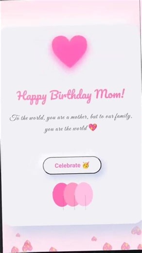 Happy Birthday Mom 💖 | Animated Birthday Card 🎂 Using HTML CSS JavaScript