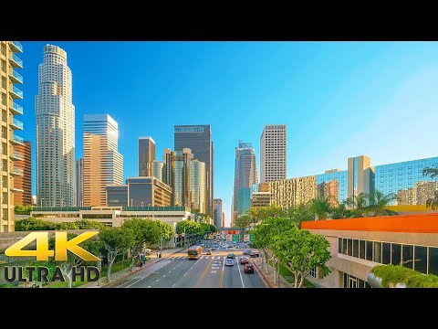 Wilshire Boulevard Scenic Drive Through Los Angeles Beverly Hills & Santa Monica 4K