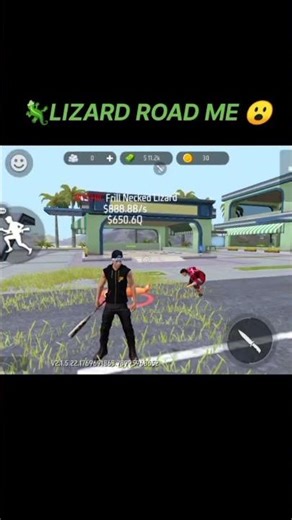 LIZARD ROAD ME 🦎 😮 || #freefireshorts