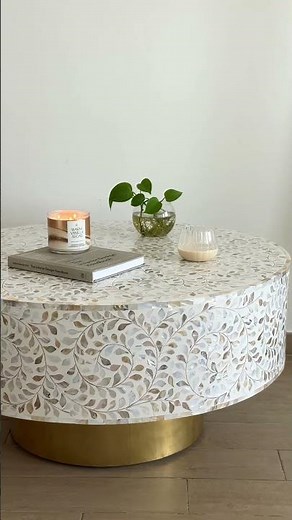Mother Of Pearl Coffee table #indiancraftsmanship #artandcraftfurniture #furniture #home #interior
