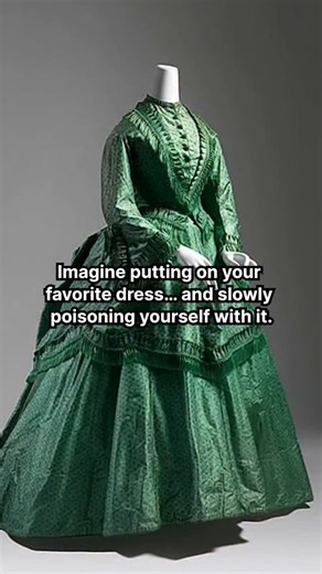 In the 19th century, a vibrant shade known as emerald green became wildly fashionable in Victorian gowns, gloves, and even home décor. The catch? The colour was made using arsenic, a highly toxic substance. Wearing these dresses could cause skin lesions, nausea, organ damage, and even death. Factory workers who handled the dye suffered the worst, with several recorded cases of fatal poisoning. Fashion, quite literally, was deadly. 📚 Sources Eternal Goddess – The Deadly History of Green Victoria