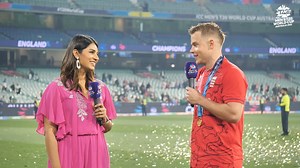 "We knew we had to win four games to win the #T20WorldCup, and we've done that" 💬 Player of the Tournament, Sam Curran, took a minute away from the celebrations to discuss England's journey to victory down under. #PAKvENG #T20WorldCupFinal | ICC - International Cricket Council