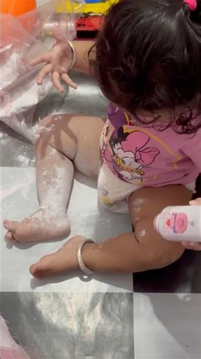 My toddler’s powder explosion 😣#cute #funny #toddlers