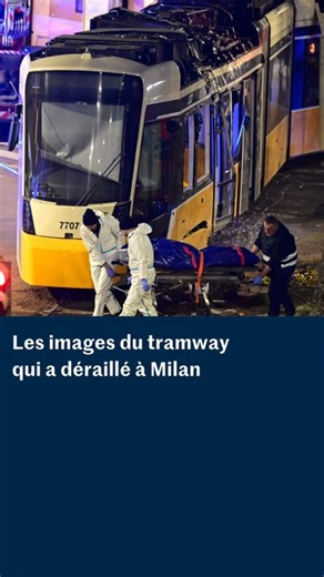 Milan : les images du tramway qui a déraillé