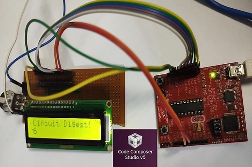 Alphanumeric 16*2 LCD Display Interfacing with MSP430 using Code Composer Studio