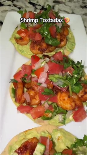 Shrimp Tostadas for dinner | tostadas