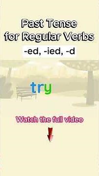 Past Tense Regular Verbs -d, -ed, -ied endings #english #englishlesson #learnenglish #pasttense