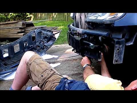 2003-2005 Mercedes W163 factory front bullbar/pushbar installation