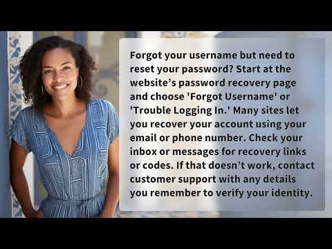 How to Recover an Online Password Without Your Username?
