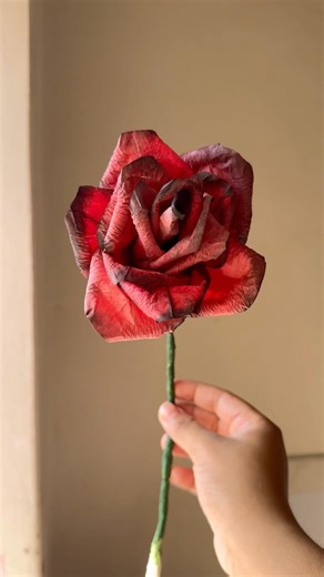 How To Make Paper Rose | DIY Rose | Paper Rose Tutorial #shortsviral #diy #papercraft #craft #decor
