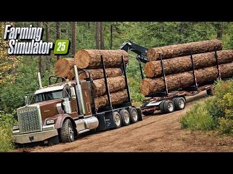 WILL IT MAKE IT? 🚚 Extreme Mountain Logging in Farming Simulator 25
