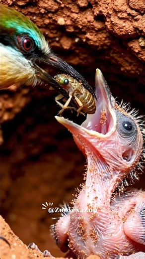 Rare Bird Feeds Chicks Inside River Wall 🪶