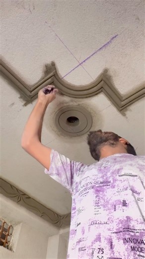 pop molding bit corner of the house || plastering work ceiling pop design #shorts #viral #popdesign