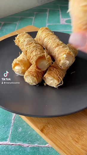 KATAIFI ICE-CREAM CIGARS. If you loved my Baklava ice cream cigars, you’re going to love this version! The perfect creamy and crunchy ice cream treat using @antonioufilopastry kataifi. @marys_kouzina .. #maryskouzina #sweet #dessert #icecream #cigar #baklava #kataifi #gelato #pastry #kataifipastry #recipe #recipes #fun #summer #summertreat #delicious #reelsinstagram | Mary’s Kouzina