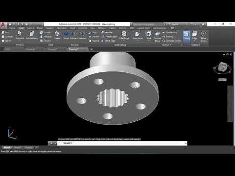 3D PIÈCE MÉCANIQUE AUTOCAD