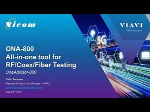 Webinar: OneAdvisor-800 All-in-one tool for RF, Coax & Fiber Testing