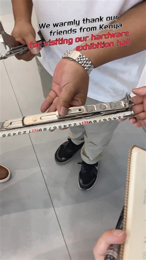 We warmly thank our friends from Kenya for visiting our hardware exhibition hall #inke #hardware #aluminumwindow #alumiumdoors #windowsanddoors #factory | Inke
