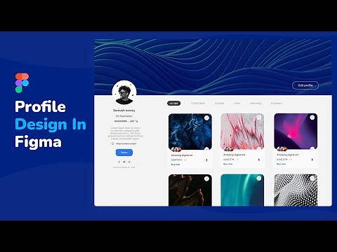 Profile Page Design In Figma Step By Step | Figma Tutorials | Ui Trends | Ui Design