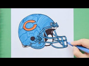 How to draw Chicago Bears Helmet (NFL Team)