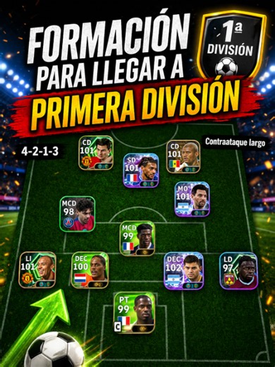 Formacion para llegar a 1ra Free to Play #formacionefootball #efootballmobile #efootball #parati #fyp #viral