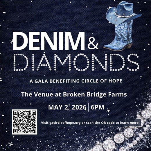 ✨💎 Denim, Diamonds & A Night of Hope 💎✨ Get ready for a night where style meets purpose and every sparkle supports a survivor. Join us for Circle of Hope’s annual Denim & Diamonds Gala — an evening of delicious food, great music, and meaningful impact for survivors of domestic violence and their children. Whether you arrive in dazzling diamonds or your favorite denim, you’ll be part of something truly special. 📅 Saturday, May 2, 2026 📍 Location: The Venue at Broken Bridge Farms 🎟 Tickets & 