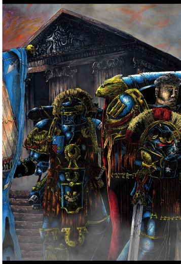 Ultra marines warhammer40k, A commission artwork. The Ultramarines were originally the XIII Legion during the Great Crusade, and are led by their Primarch, Roboute Guilliman, a master strategist and statesman who authored the Codex Astartes. This comprehensive military doctrine dictates the structure, tactics, and organization for most Space Marine chapters.