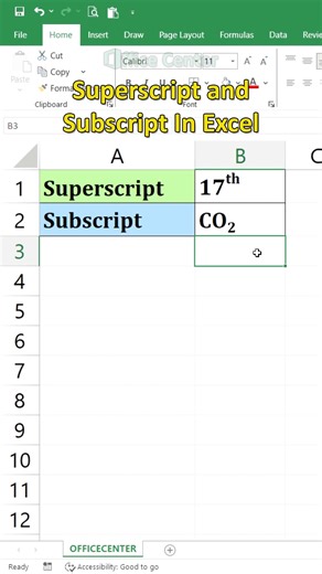 Superscript and Subscript In Excel #excel #dataextractor #exceltips #dataanlysis #exceltricks | Office Center