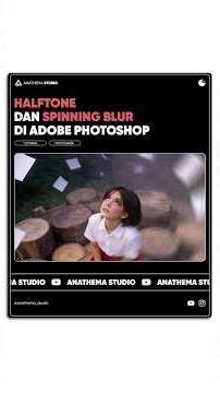 Efek Halftone + Spinning Blur di Photoshop #shorts