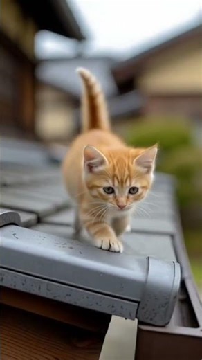 Hello kitty don't jump from height! Ok mommy! I will not...jump #cat #animallife #funnyanimals #cute