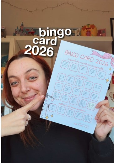 ✨🎀 BINGO CARD 2026 🎀✨ se settimana scorsa eri partita in quarta e ti sembra già di aver perso il controllo, nessun problema, è normale farsi prendere dall’euforia con i buoni propositi 🤷🏻‍♀️ per fortuna che oggi, dopo la fine delle feste e il ritorno alla vita normale, ti regalo una bingo card da stampare e da compilare con la mente un po’ più lucida 🤭 COME PUOI RICEVERLA? ti basta guardare le mie storie sull’altro social e troverai il link per scaricarla🩷 se questa idea ti piace non dimen