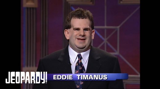 Today's game from the #JeopardyVault features Eddie Timanus – the show's first-ever blind contestant and champion. Click here to learn more: bit.ly/Eddie-Timanus | Jeopardy!