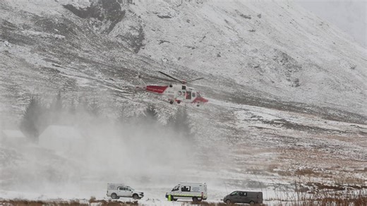 Exploring Glencoe: Coastguard Helicopter in Action