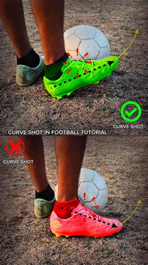HOW TO LEARN CURVE SHOT WITH POWER SHOT#skills#soccer#shorts