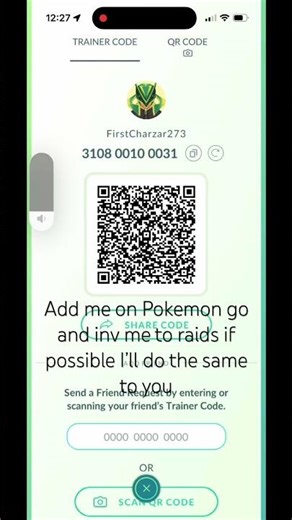 Pokemon go friend code