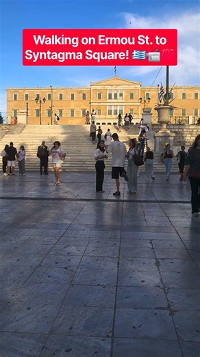 Greece Shorts! 🇬🇷📹💯 Walking Tour Ermou St. to Syntagma Square!