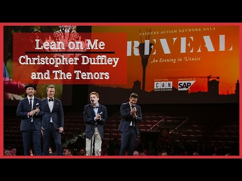 Christopher Duffley Sings Lean On Me With The Tenors during the Canucks Autism Network's Gala