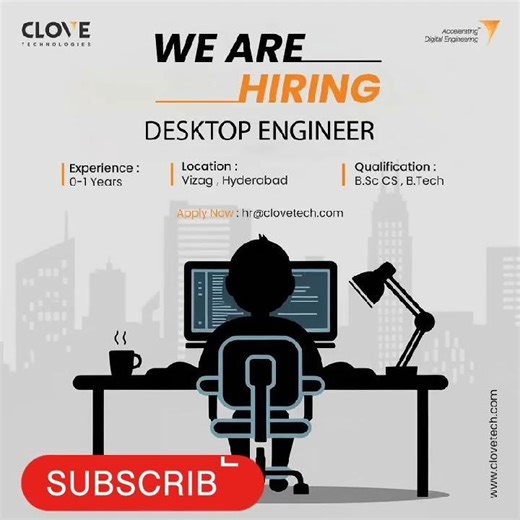 🚨 IT JOb Alert 2026 | Desktop Engineer Job | 0–1 Year Experience | Apply Now!