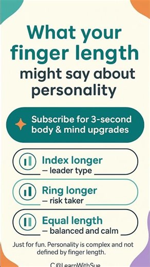 What Your Finger Length Might Say About Your Personality ✋ (Just for Fun)