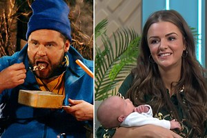 Danny Miller's fiancée Steph shows off four-week-old baby Albert and says Emmerdale star will 'entertain' on I'm A Celeb
