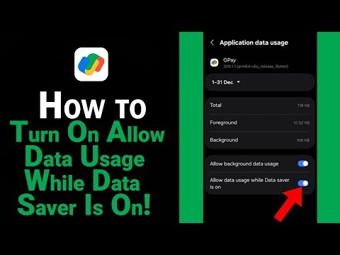 How to Turn On Allow Data Usage While Data Saver Is On in Gpay [NEW]