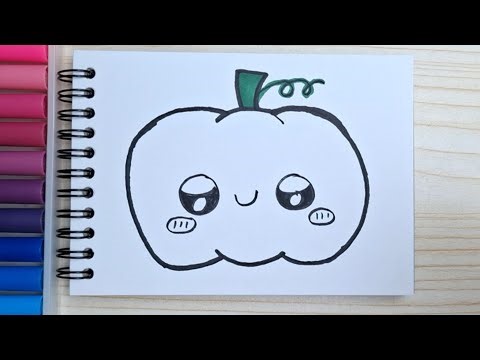 EASY & Simple Drawing - CUTE PUMPKIN