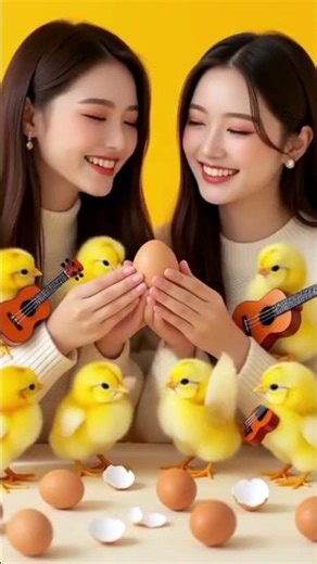 Chicks in a Symphony of Shells 😃😱