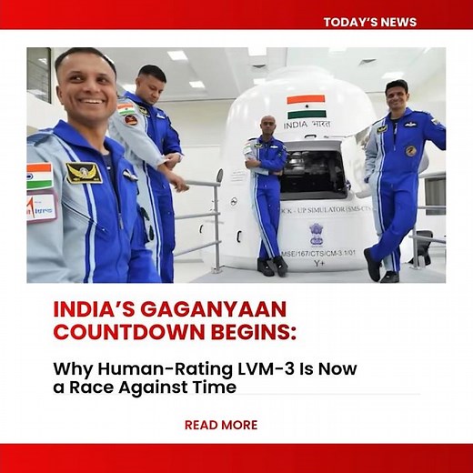 India’s Gaganyaan Countdown Begins: Why Human-Rating LVM-3 Is Now a Race Against Time