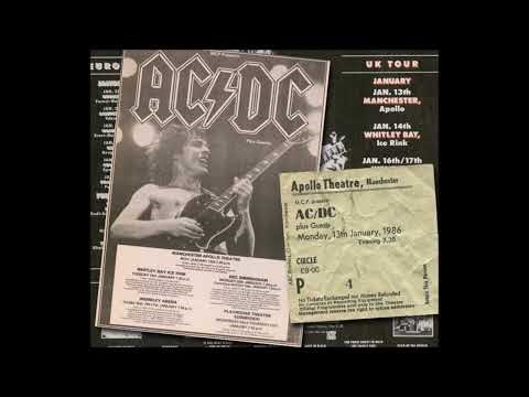 AC/DC- Live The Apollo Theatre, Manchester England, Jan 13th 1986 (Full Show)