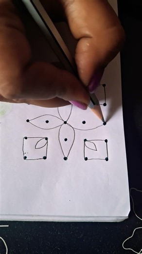 beginers rangoli# 5×5 simple kolam# daily rangoli # easy kolam