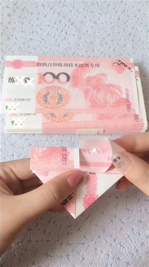 🤯omg convert money into double heart paper craft #shorts #papercraft #diycraft