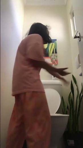 My mom showing me the correct way how to do it