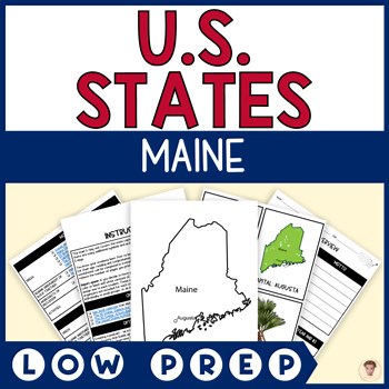 Maine State Unit Study | Capital, Bird, Flower, Flag, Animal | State Symbols